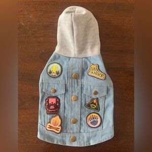 Top Paw Denim Hoodie XS